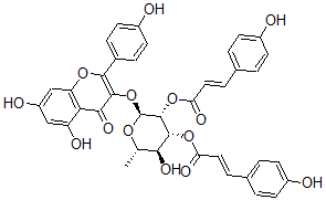 CAS#: 133740-25-7, [(2S,3R,4R,5S,6S)-2-[5,7-Dihydroxy-2-(4-Hydroxyphenyl)-4-Oxochromen-3-Yl]Oxy-5-Hydroxy-3-[(E)-3-(4-Hydroxyphenyl)Prop-2-Enoyl]Oxy-6-Methyloxan-4-Yl] (E)-3-(4-Hydroxyphenyl)Prop-2-Enoate