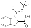 CAS#: 133851-52-2, 1-{[(2-Methyl-2-Propanyl)Oxy]Carbonyl}-2-Indolinecarboxylic Acid