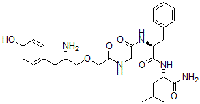 CAS 登录号：133851-90-8， (2S)-2-[[(2S)-2-[[2-[[2-[(2S)-2-氨基-3-(4-羟基苯基)丙氧基]乙酰基]氨基]乙酰基]氨基]-3-苯基丙酰基]氨基]-4-甲基戊烷酰胺