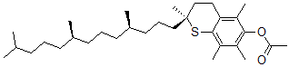 CAS 登录号：133869-30-4， [(2R)-2,5,7,8-四甲基-2-[(4R,8R)-4,8,12-三甲基十三烷基]硫代色满-6-基]乙酸酯