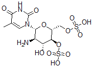 CAS#: 133906-27-1, [(2R,3S,4R,5R,6R)-5-Amino-4-Hydroxy-6-(5-Methyl-2,4-Dioxopyrimidin-1-Yl)-2-(Sulfooxymethyl)Oxan-3-Yl] Hydrogen Sulfate