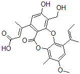 CAS#: 133943-50-7, (E)-3-[1-[(E)-But-2-En-2-Yl]-9-Hydroxy-10-(Hydroxymethyl)-3-Methoxy-4-Methyl-6-Oxobenzo[c][1,5]Benzodioxepin-7-Yl]But-2-Enoic Acid