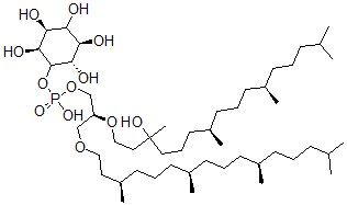 CAS 登录号：134067-43-9， [(2S)-2-[(7R,11R)-3-羟基-3,7,11,15-四甲基十六烷氧基]-3-[(3R,7R,11R)-3,7,11,15-四甲基十六烷氧基]丙基][(2S,3R,5S,6S)-2,3,4,5,6-五羟基环己基]磷酸氢酯