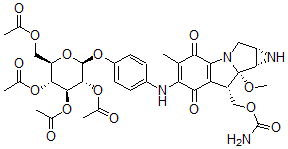 CAS#: 134136-38-2, N-(4-(2,3,4,6-Tetra-O-acetyl-D-glucopyranosyl)oxy)phenylmitomycin C