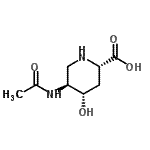 CAS 登录号：134258-23-4， (2S,4S,5S)-5-乙酰氨基-4-羟基-2-哌啶羧酸