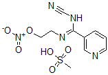 CAS#: 134431-49-5, N-cyano-N'-(2-nitroxyethyl)-3-pyridinecarboximidamide methanesulfonate