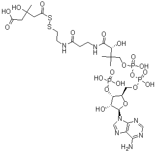 CAS 登录号：134785-93-6， S-[(4-羧基-3-羟基-3-甲基-1-氧代丁基)硫代]-辅酶 A