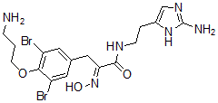 CAS 登录号：134850-51-4， (2E)-N-[2-(2-氨基-3H-咪唑-4-基)乙基]-3-[4-(3-氨基丙氧基)-3,5-二溴苯基]-2-羟基亚胺丙酰胺