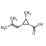 CAS#: 134876-15-6, (1S,2S,3S)-2-Methyl-3-(2-Methyl-1-Propen-1-Yl)Cyclopropanecarboxylic Acid
