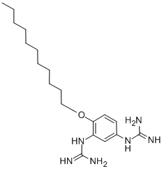 CAS 登录号：135-43-3， 2-[5-(二氨基亚甲基氨基)-2-十二烷氧基苯基]胍