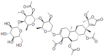 CAS#: 135247-54-0, [(1R,2R,4aS,4bR,8R,8aS,9S,10aR)-8,9-Diacetyloxy-7-[(2S,4S,5R,6S)-5-[(2S,3R,4R,5R,6S)-3-Acetyloxy-4-Methoxy-6-Methyl-5-[(2S,3R,4S,5S,6R)-3,4,5-Trihydroxy-6-(Hydroxymethyl)Oxan-2-Yl]Oxyoxan-2-Yl]Oxy-4-Methoxy-6-Methyloxan-2-Yl]Oxy-2-[(2S)-2-Methoxy-2-Methyl-5-Oxofuran-3-Yl]-2,4B-Dimethyl-1,3,4,4A,5,8,8A,9,10,10alpha-Decahydrophenanthren-1-Yl] Acetate