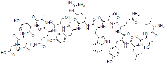 CAS#: 135307-06-1, L-Valyl-L-Threonyl-L-Leucyl-L-Tyrosyl-L-Glutaminyl-L-Seryl-L-Tryptophyl-L-Arginyl-L-Tyrosyl-L-Seryl-L-Glutaminyl-L-Alanyl-L-alpha-Aspartyl-L-Asparaginyl-Glycine