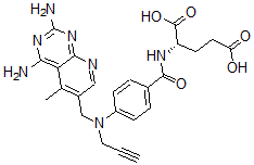 CAS#: 135423-85-7, (2S)-2-[[4-[(2,4-Diamino-5-Methylpyrido[5,6-e]Pyrimidin-6-Yl)Methyl-Prop-2-Ynylamino]Benzoyl]Amino]Pentanedioic Acid