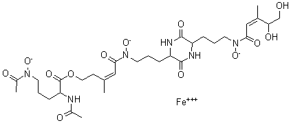 CAS#: 135500-11-7, [5-[[3-[5-[3-[(4,5-Dihydroxy-3-Methyl-1-Oxo-2-Pentenyl)Hydroxyamino]Propyl]-3,6-Dioxo-2-Piperazinyl]Propyl]Hydroxyamino]-3-Methyl-5-Oxo-3-Pentenyln2,N5-Diacetyl-N5-Hydroxy-L-Ornithinato(3-)]-Iron