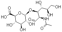 CAS 登录号：13551-21-8， beta-葡萄糖醛酸(1-3)N-乙酰基-D-葡萄糖胺