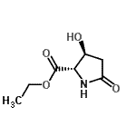 CAS 登录号：13593-87-8， 乙基(3S)-3-羟基-5-氧代-L-脯氨酸酯