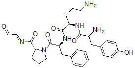 CAS#: 136037-37-1, (2R)-1-[(2S)-2-[[(2R)-5-Amino-2-[[(2S)-2-Amino-3-(4-Hydroxyphenyl)Propanoyl]Amino]Pentanoyl]Amino]-3-Phenylpropanoyl]-N-(2-Oxoethylidene)Pyrrolidine-2-Carboxamide