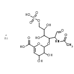 CAS 登录号：136132-72-4， 2-(乙酰氨基)-2-脱氧-3-O-(4-脱氧己-4-烯吡喃糖基)-己糖6-(氢硫酸盐)钠盐(1:1)