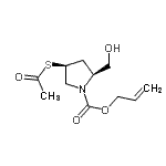 CAS 登录号：136140-32-4， 烯丙基(2S,4S)-4-(乙酰基硫基)-2-(羟基甲基)-1-吡咯烷羧酸酯