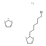 CAS#: 136237-36-0, 1,2,3,4,5-Cyclopentanepentayl, Compd. With 1-(6-Bromohexyl)-1,2,3,4,5-Cyclopentanepentayl, Iron Salt (1:1:1)