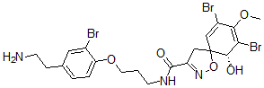 CAS#: 136685-29-5, (6R)-N-[3-[4-(2-Aminoethyl)-2-Bromophenoxy]Propyl]-7,9-Dibromo-6-Hydroxy-8-Methoxy-1-Oxa-2-Azaspiro[4.5]Deca-2,7,9-Triene-3-Carboxamide