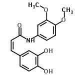 CAS 登录号：136944-22-4， (2Z)-3-(3,4-二羟基苯基)-N-(3,4-二甲氧基苯基)丙烯酰胺