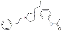 CAS 登录号：13712-53-3， 乙酸3-(1-苯乙基-3-丙基-3-吡咯烷基)苯基酯