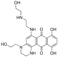 CAS 登录号：137132-70-8， 8,11-二羟基-4-(2-羟基乙基)-6-[2-(2-羟基乙基氨基)乙基氨基]-2,3-二氢-1H-萘并[3,2-h]喹喔啉-7,12-二酮