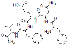 CAS 登录号：137182-25-3， L-苯丙氨酰-D-天冬氨酰胺酰-L-a-谷氨酰-L-苯丙氨酰-L-缬氨酰胺