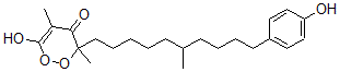 CAS 登录号：137319-23-4， 6-羟基-3-[10-(4-羟基苯基)-6-甲基癸基]-3,5-二甲基二恶英-4-酮