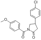 CAS 登录号：137427-79-3， 4-(4-氯苯基)-1-(4-甲氧基苯甲酰基)吡咯烷-2-酮