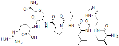 CAS 登录号：137593-44-3， 异亮氨酰-组氨酰-亮氨酰-缬氨酰-脯氨酰-羧基酰胺基甲基半胱氨酰-精氨酸