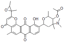 CAS#: 137714-92-2, [4-Dimethylamino-6-[2-(2,3-Dimethyloxiran-2-Yl)-11-Hydroxy-5-Methyl-4,7,12-Trioxonaphtho[6,7-H]Chromen-10-Yl]-2,4-Dimethyloxan-3-Yl] Acetate