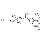 CAS 登录号：137740-36-4， 2-{[2-(5-溴-7-乙基-1-苯并呋喃-2-基)-2-羟基乙基]氨基}-2-甲基丙基盐酸盐(1:1)