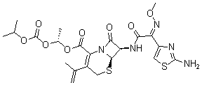 CAS#: 137778-04-2, [6R-[2(R*),6A,7B(Z)]]-7-[[(2-Amino-4-Thiazolyl)(Methoxyimino)Acetyl]Amino]-3-(1-Methylethenyl)-8-Oxo-5-Thia-1-Azabicyclo[4.2.0]Oct-2-Ene-2-Carboxylicacid 1-[[(1-Methylethoxy)Carbonyl]Oxy]Ethyl Ester