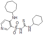 CAS 登录号：137783-15-4， 3-[4-(环庚基氨基)吡啶-3-基]磺酰基-1-环己基硫脲
