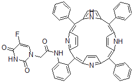 CAS#: 137861-86-0, 5-Fluoro-3,4-dihydro-2,4-dioxo-N-(2-(10,15,20-triphenyl-21H,23H-porphin-5-yl)phenyl)-1(2H)-pyrimidineacetamide