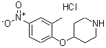 CAS 登录号：138227-67-5， 4-(2-甲基-4-硝基苯氧基)哌啶盐酸盐(1:1)