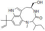 CAS#: 138590-60-0, (2S-(2R*(R*),5R*))-9-(1,1-Dimethyl-2-Propenyl)-1,2,4,5,6,8-Hexahydro-5-(Hydroxymethyl)-1-Methyl-2-(1-Methylpropyl)-3H-Pyrrolo(4,3,2-gh)-1,4-Benzodiazonin-3-One