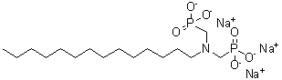 CAS 登录号：13868-69-4， P,P'-[(十四烷基亚氨基)二(亚甲基)]二-膦酸酯钠盐(1:3)
