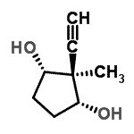 CAS 登录号：138768-04-4， (1R,2R,3S)-2-乙炔基-2-甲基-1,3-环戊烷二醇