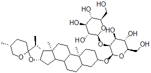 CAS#: 138831-68-2, Smilagenin 3-O-(beta-D-Glucopyranosyl 1-2)-beta-D-Mannopyranoside