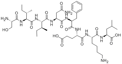 CAS 登录号：138831-86-4， L-丝氨酰-L-异亮氨酰-L-异亮氨酰-L-天冬氨酰胺酰-L-苯丙氨酰-L-alpha-谷氨酰-L-赖氨酰-L-亮氨酸