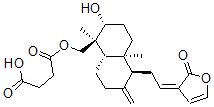 CAS 登录号：138898-72-3， 4-[[(1R,2R,4aS,5S,8aS)-2-羟基-1,4a-二甲基-6-亚甲基-5-[(2E)-2-(2-氧代呋喃-3-亚基)乙基]-3,4,5,7,8,8a-六氢-2H-萘-1-基]甲氧基]-4-氧代丁酸
