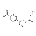 CAS 登录号：138967-28-9， 4-[1-(丁酰基氧基)-2-丙基]苯甲酸