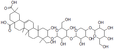 CAS#: 139163-19-2, 3-O-(beta-D-Glucopyranosyl(1-4)-beta-D-xylopyranosyl(1-4)-beta-D-glucopyranosyl)jaligonic acid