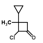 CAS 登录号：139537-52-3， 2-氯-3-环丙基-3-甲基环丁酮