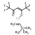 CAS#: 139566-53-3, [(3Z)-1,1,1,5,5,5-Hexafluoro-4-(Hydroxy-kappao)-3-Penten-2-Onato]Copper - Trimethyl(Vinyl)Silane (1:1)