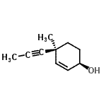 CAS 登录号：139599-54-5， (1R,4S)-4-甲基-4-(1-丙炔-1-基)-2-环己烯-1-醇