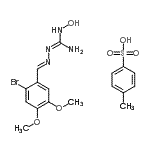 CAS 登录号：139613-40-4， (2E)-2-(2-溴-4,5-二甲氧基苄亚基)-N-羟基肼甲脒4-甲基苯磺酸酯(1:1)